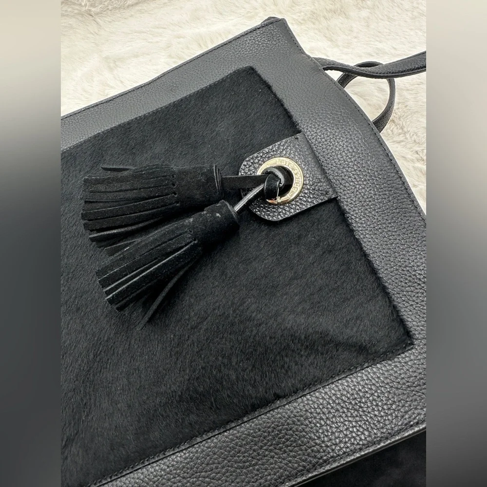 Kate Spade‎ Kassandra Sequoia Avenue Tote Black suede leather EUC